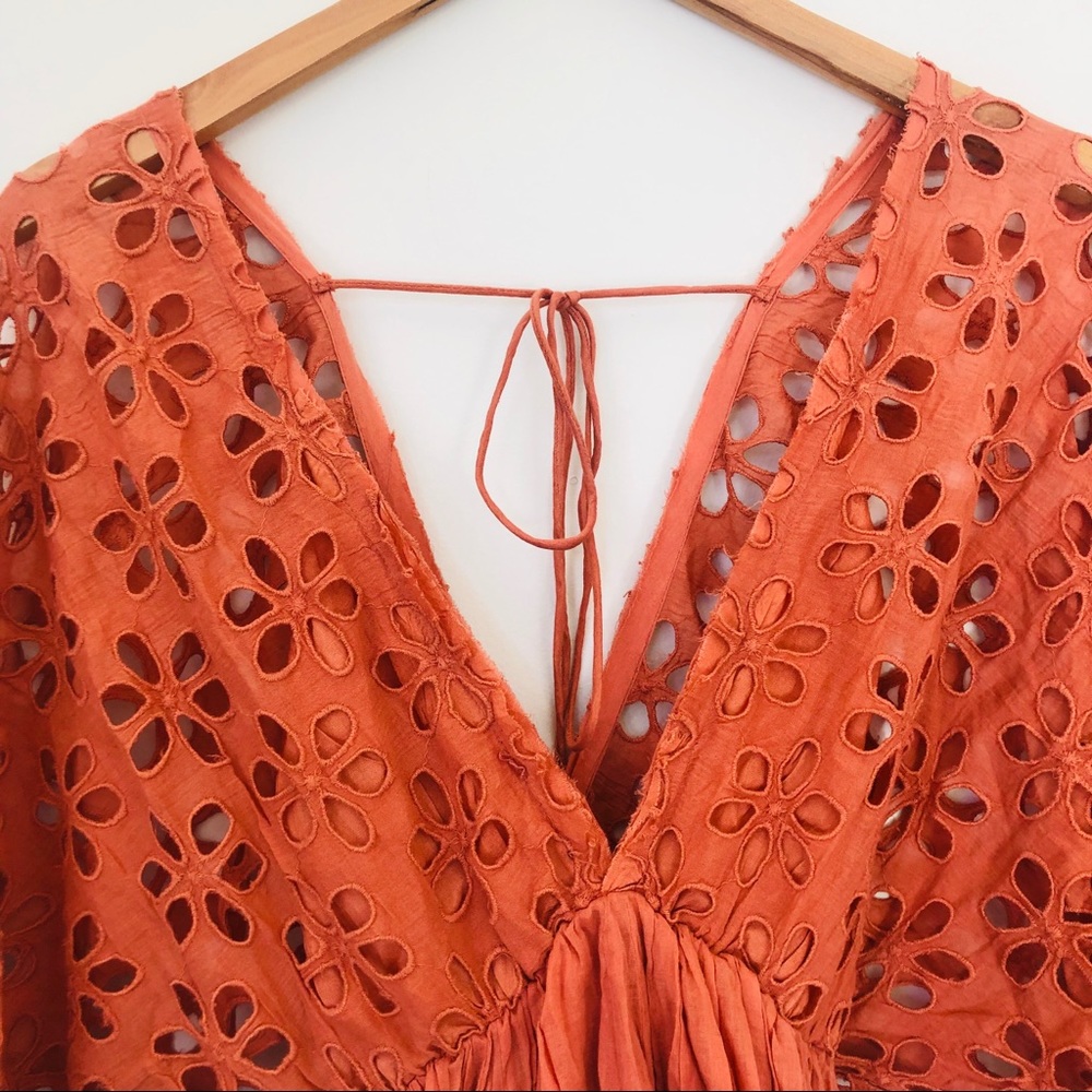 Free People Orange Bella Note Dress - Picture 5 of 7
